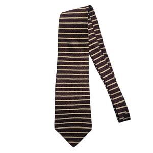 Vintage Etienne Aigner Horizontal Striped Necktie 100% Silk